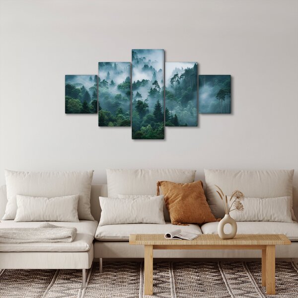 Obraz - Les v mlze (125x70 cm)