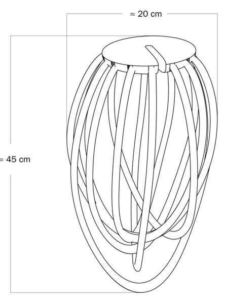 Creative cables Cablò stínidlo vícebarevné 100 cm Barva komponentu: Bílá