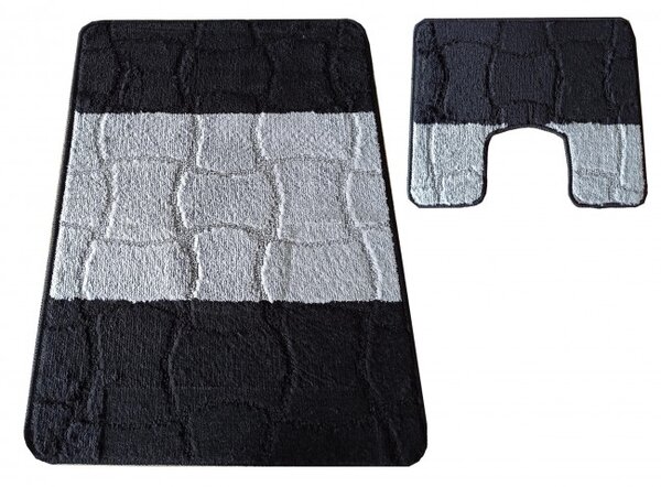 Sada koupelnových koberečků Montana Sariyer černá