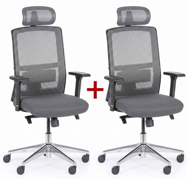 Kancelářská židle NED MF 1+1 ZDARMA, šedá