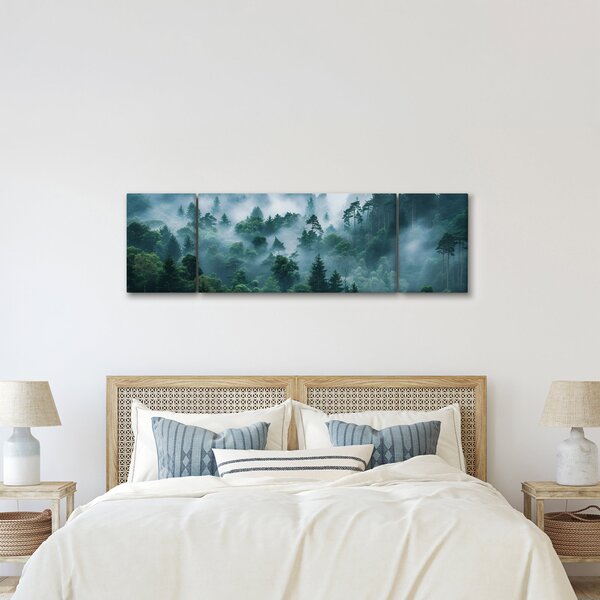 Obraz - Les v mlze (170x50 cm)