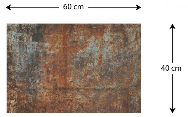 Allboards magnetická metalová tabule s potiskem 60 x 40 cm - koroze,MB64_00007