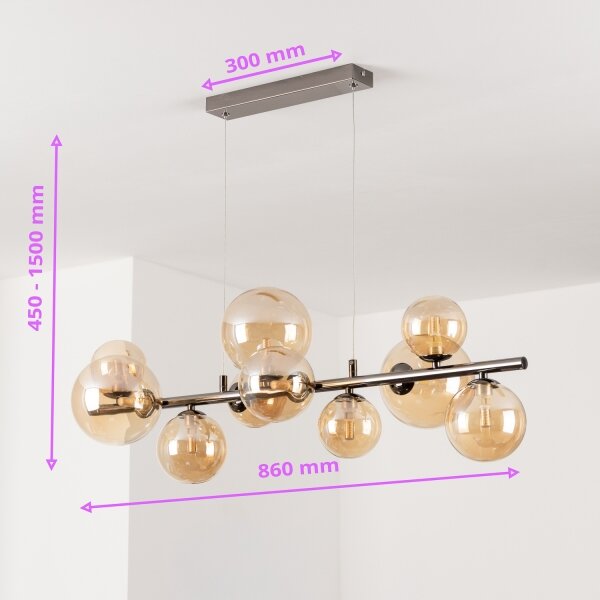 Brilagi - LED Lustr na lanku MILLA 10xG9/3W/230V černý chrom/zlatá
