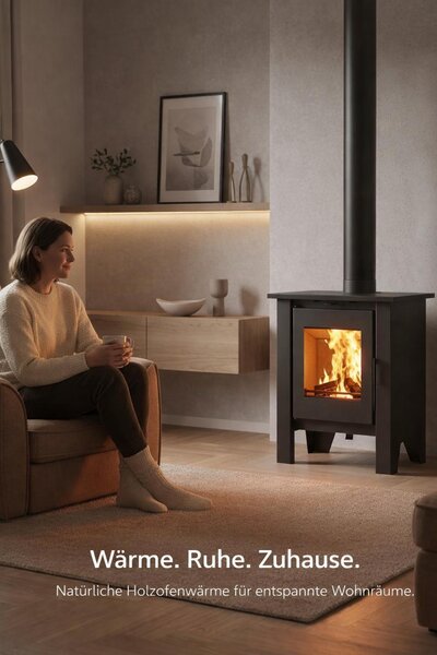 NEMAXX® H8 Ventilovaná krbová kamna na dřevo černá 7,6 kW (50–90 m²) – Ventilátor 2 stupně, třída A, Ø150 mm, vermikulit, keramické sklo