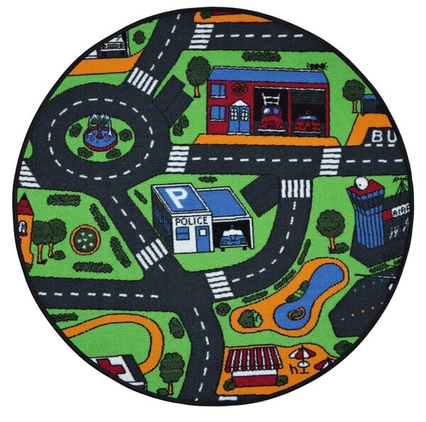 Vopi koberce Dětský kusový koberec City life kruh - 160x160 (průměr) kruh cm