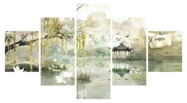 Obraz - Čínské jezero (125x70 cm)