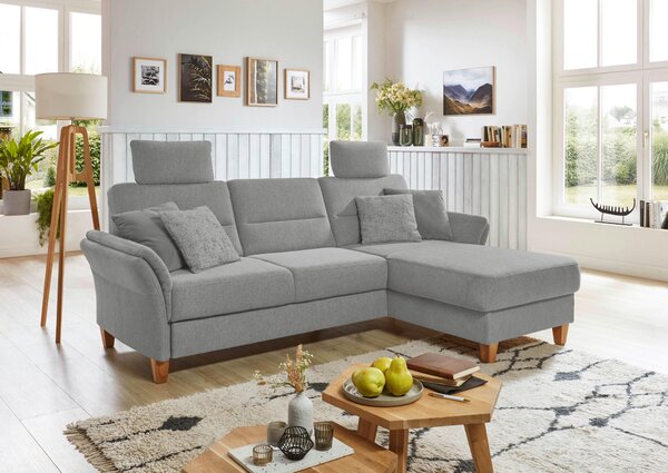 ROHOVÁ SEDAČKA, textil, světle šedá Sit & More - Sedací soupravy, Online Only
