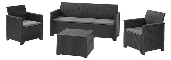 Keter EMMA 3 seaters sofa Set - grafit