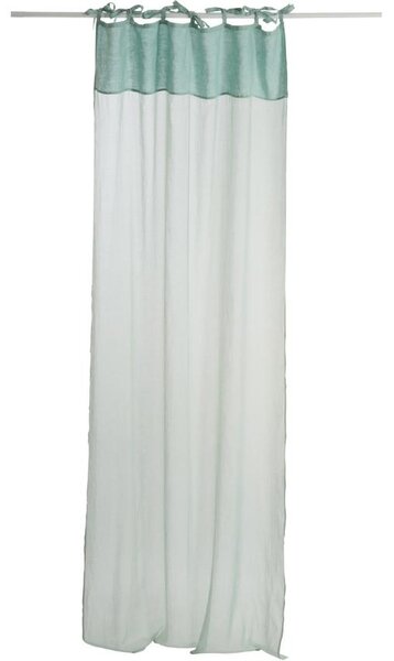 -25 % Dny MOMENTI– Mátově zelený lněný závěs J-line Voila 140 x 290 cm