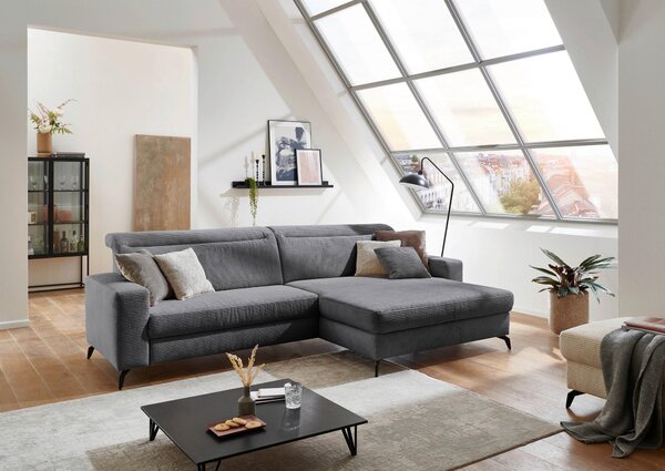 ROHOVÁ SEDAČKA, textil, šedá Sit & More - Sedací soupravy, Online Only