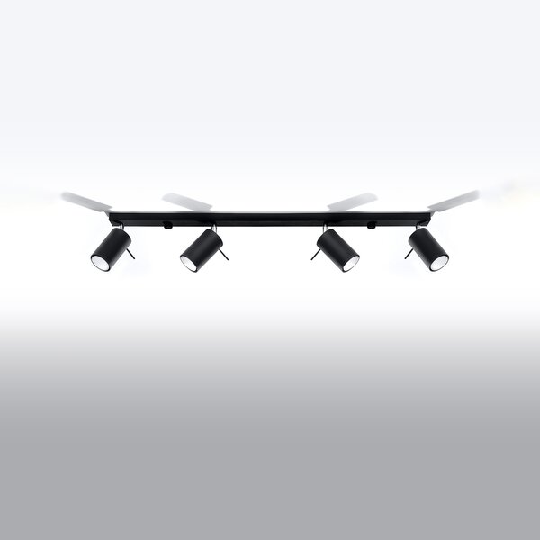 Sollux Lighting Ring stropní světlo 4x40 W černá SL.0332