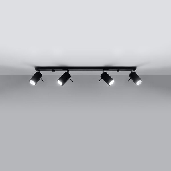 Sollux Lighting Ring stropní světlo 4x40 W černá SL.0332