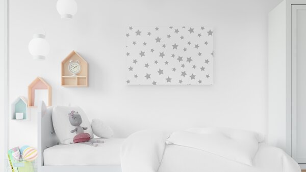 Allboards magnetická bezrámová kovová tabule s potiskem 90 x 60 cm - hvězdy,MB96_00037