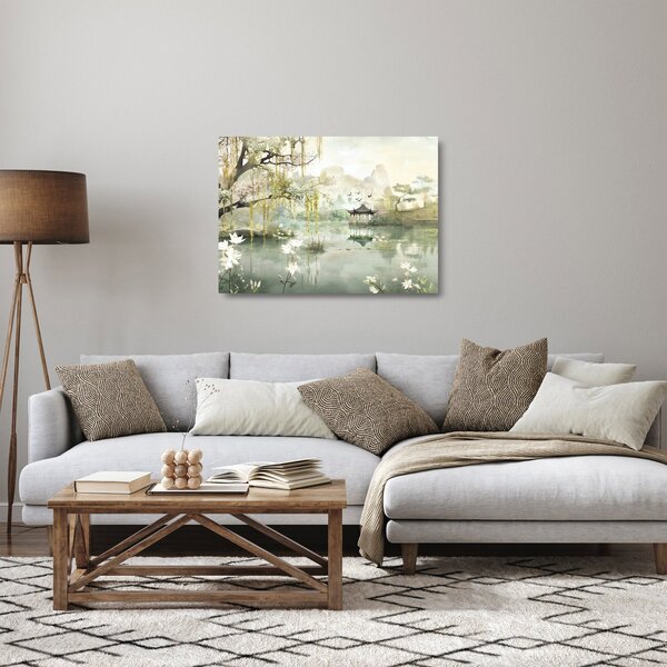 Skleněný obraz - Čínské jezero (70x50 cm)