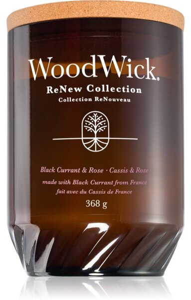 Woodwick Black Currant & Rose vonná svíčka 368 g