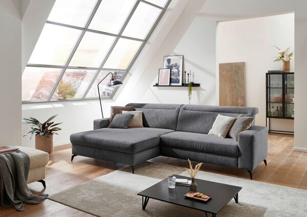 ROHOVÁ SEDAČKA, textil, šedá Sit & More - Sedací soupravy, Online Only