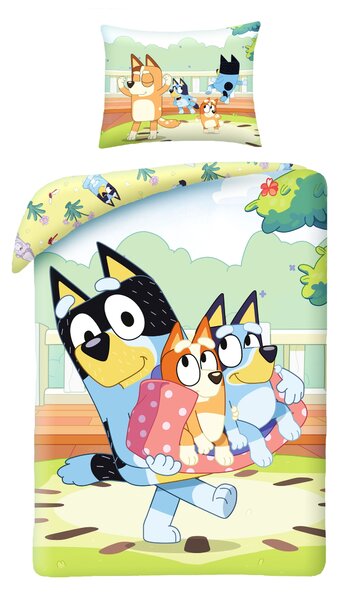 Dětské povlečení Bluey 140 x 200 cm Halantex 100% bavlna Psí psíci pejsci