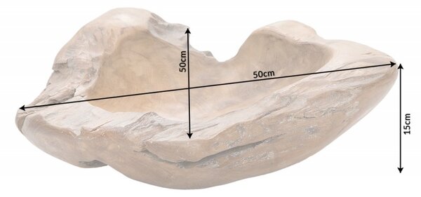 Miska NATURE 50 CM masiv teak skladem