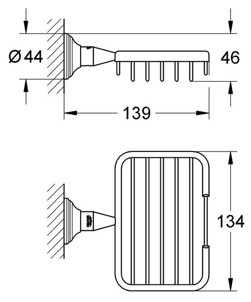 Grohe Essentials miska na mýdlo Nástěnné chrom 40659001