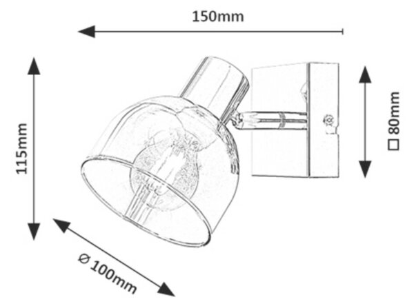 Rabalux bodové svítidlo Tarien E14 1x MAX 40W chromová 3248