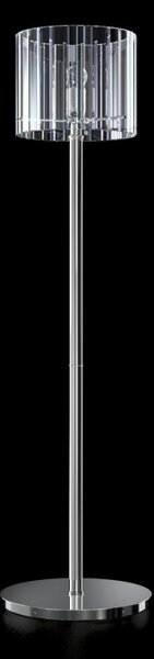 Svítidlo Moderní stojací lampa HOOPS CRYSTAL 01-FL-NI-HCC