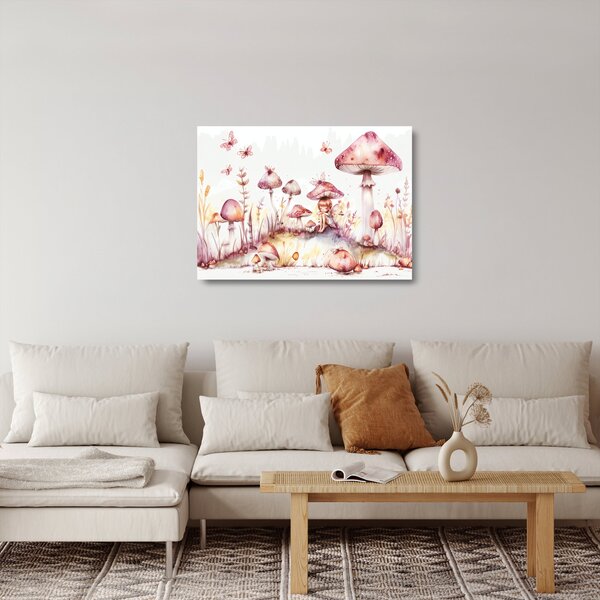 Skleněný obraz - Růžová víla (70x50 cm)