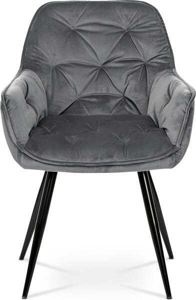 Autronic Jídelní židle DCH-421 GREY4 – šedá sametová