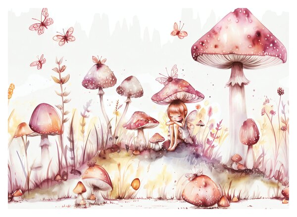 Obraz - Růžová víla (70x50 cm)
