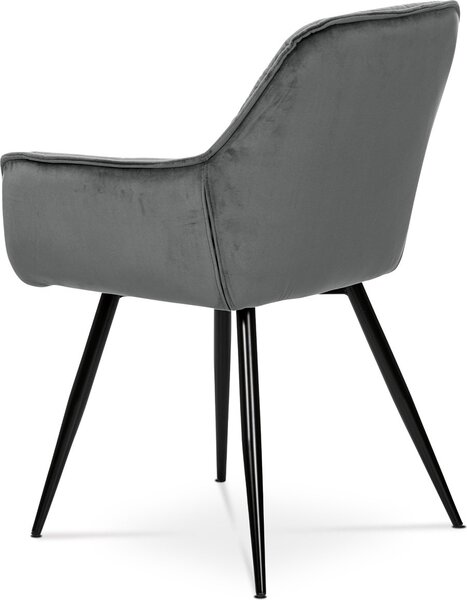 Autronic Jídelní židle DCH-421 GREY4 – šedá sametová