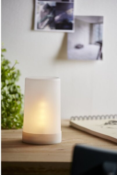 Bílá LED světelná dekorace Star Trading Flame Candle, výška 14,5 cm