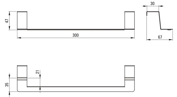 Deante organizér 30x6.7x4.7 cm černá ZZM_N60R