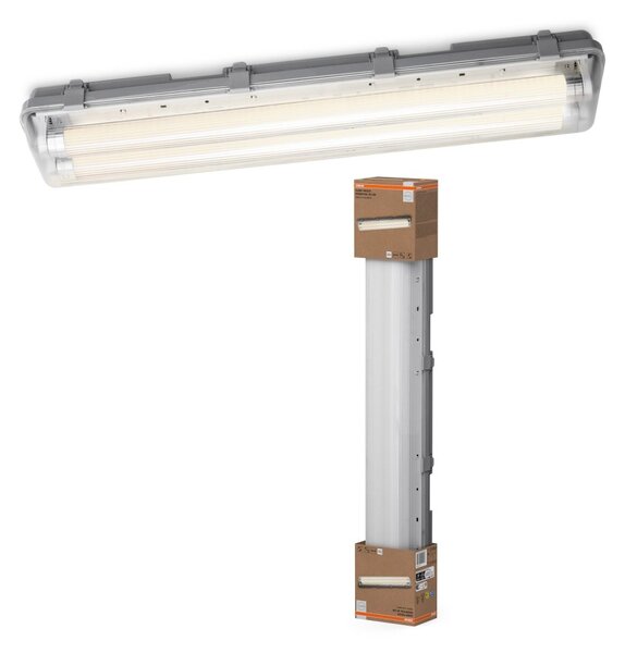 LED vlhkuodolné svítidlo 2x7W, 600mm Studená Bílá