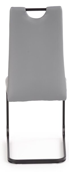Halmar Jídelní židle K371 - šedá / chrom
