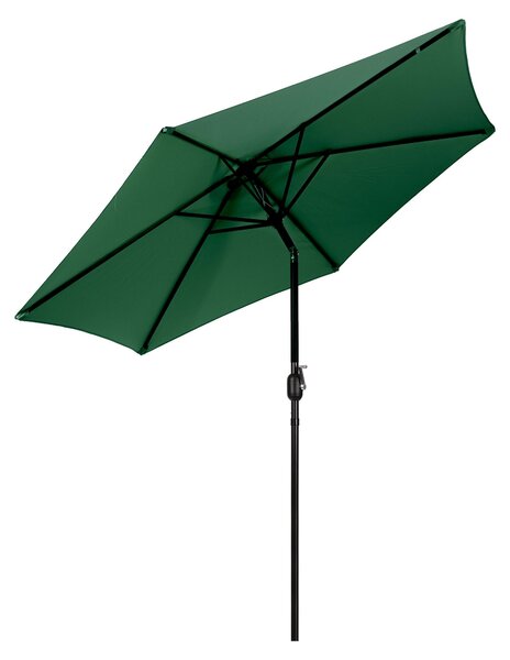 MultiGarden SL-UM003C Zahradní slunečník, sklopný s klikou 270 cm, zelený