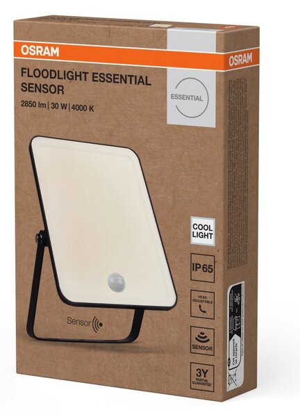 Venkovní Svítidlo Essential se senzorem 30W, Studená Bílá
