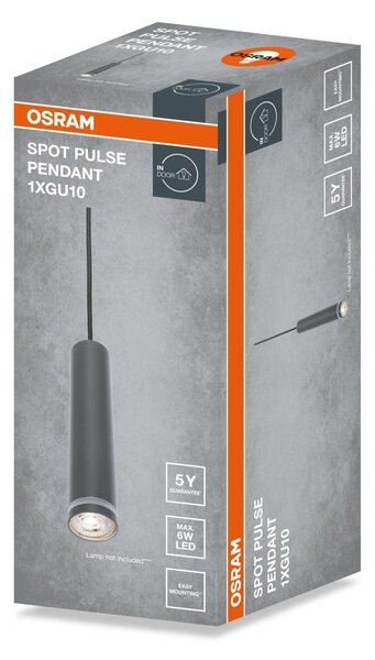 Černá Bodovka LED SPOT PULSE 1xGU10 Závěsné