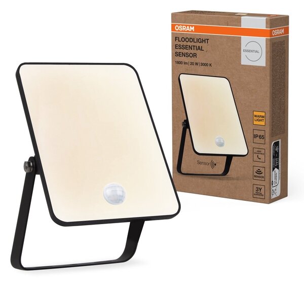 Venkovní Svítidlo Essential se senzorem 20W, Teplá Bílá