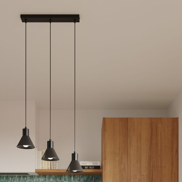 Sollux Lighting Závěsné svítidlo TALEJA 3 černé [E27]