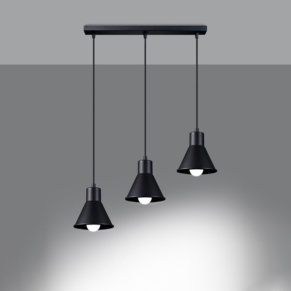 Sollux Lighting Závěsné svítidlo TALEJA 3 černé [E27]