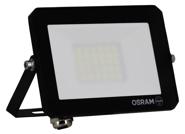 Černý venkovní LED reflektor LUX 20 W bez senzoru, teplá bílá