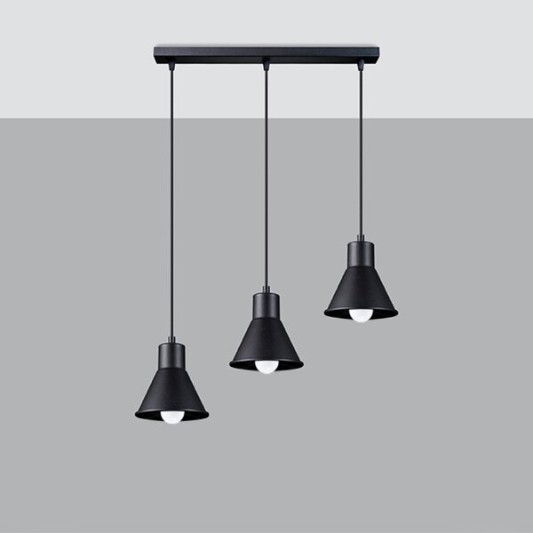 Sollux Lighting Závěsné svítidlo TALEJA 3 černé [E27]