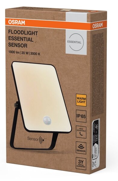 Venkovní Svítidlo Essential se senzorem 20W, Teplá Bílá