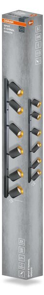 Černo-zlatá Bodovka ETERNAL 6xGU10 900 mm
