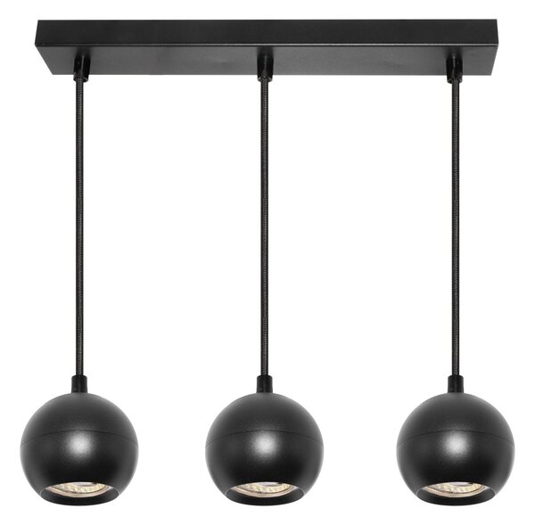 Černá Bodovka SPHERAL 3xGU10 ZÁVĚSNÁ 390 mm