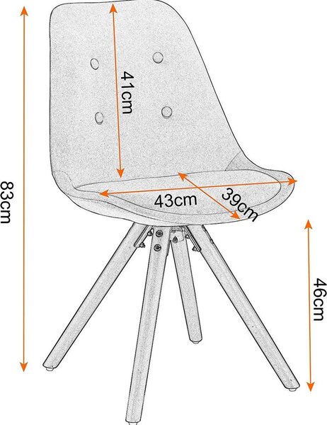 Jídelní židle - Happyment Zeda - Modrý samet - Dřevěné nohy - Výška 46 cm - Sada 2 kusů - Ergonomická a pohodlná