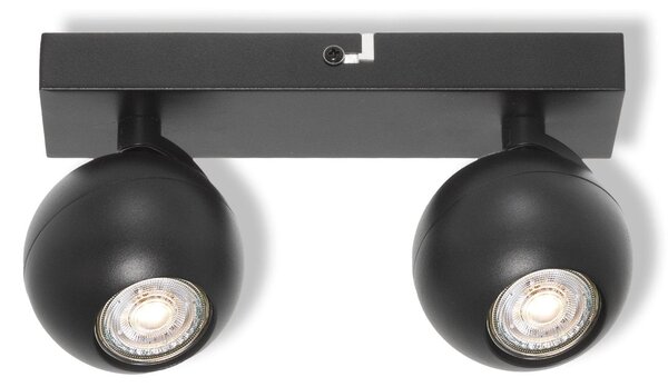 Černá Bodovka SPHERAL 2xGU10 220 mm