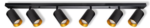 Černo-zlatá Bodovka ETERNAL 6xGU10 900 mm