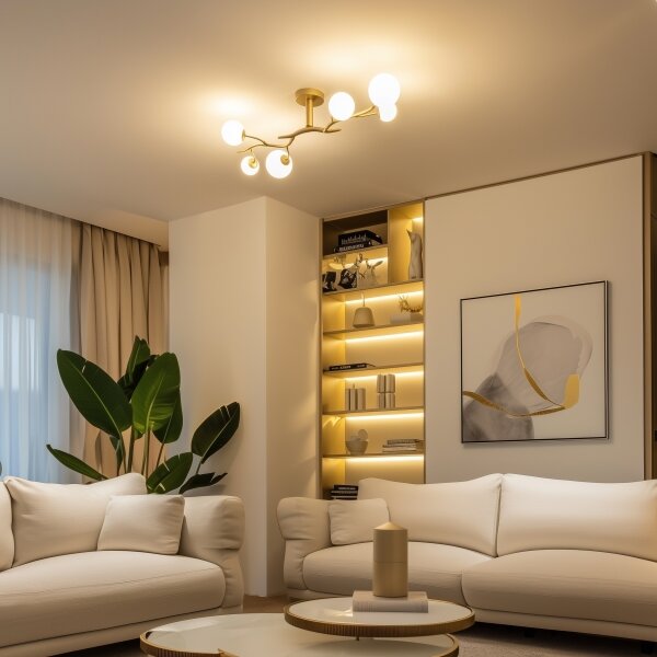 Brilagi - LED Přisazený lustr MISTEL 6xG9/3W/230V zlatá/bílá