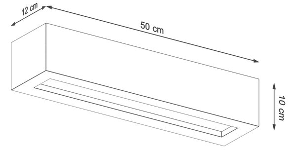 Sollux Lighting Nástěnné svítidlo VEGA 50 beton