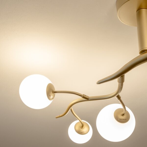 Brilagi - LED Přisazený lustr MISTEL 6xG9/3W/230V zlatá/bílá